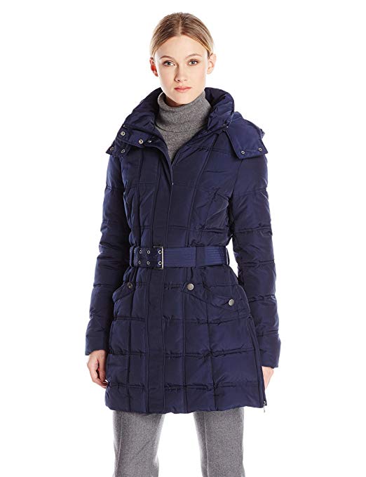 Tommy Hilfiger Women's Long Classic Down-Filled Belted Coat