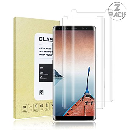 Galaxy Note 8 Screen Protector, BBInfinite[2 Pack] [Case Friendly] Tempered Glass Screen Protector Anti-Scratch,Bubble-Free,9H Hardness Premium Screen Protector for Samsung Galaxy Note 8 2017 (Clear)