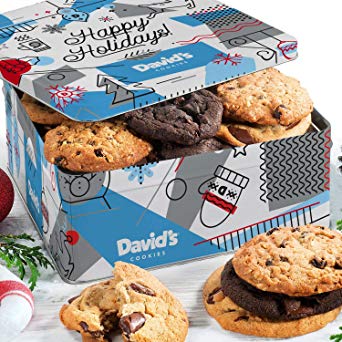 David's Cookies — Assorted Fresh-Baked Winter Wonderland Christmas Gift Tin — 2 Lb