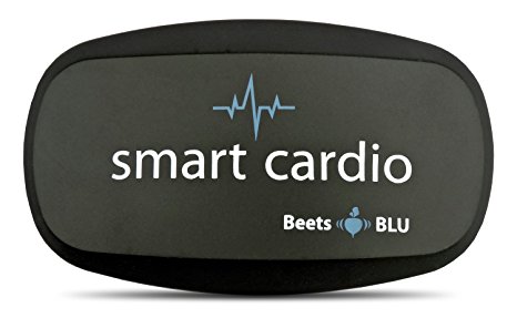 Beets BLU Smart Cardio Bluetooth Wireless Heart Rate Monitor with soft chest strap. Compatible with iPhone and Android Phones