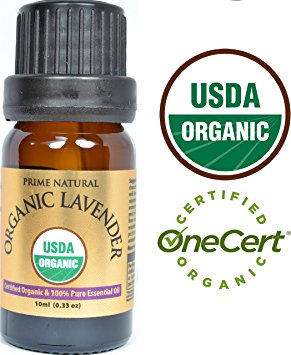 Organic Lavender Essential Oil 10ml - USDA Certified - Bulgarian - 100% Natural Pure Undiluted Therapeutic Grade for Aromatherapy Scents Diffuser Calming Relaxing Rejuvenating & Anxiety Relief