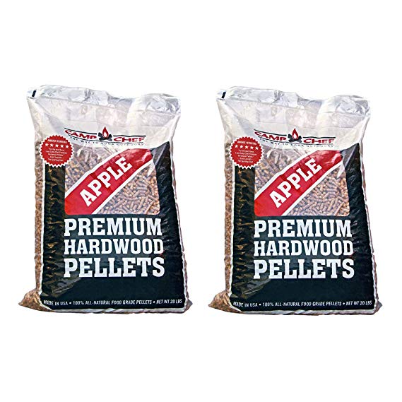 Camp Chef Smoker Grill Premium Apple Hardwood Pellets, 20 Pounds (2 Pack)