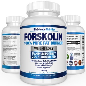1 Best Forskolin 100 Pure Extract 250mg Maximum Strength Fat Burner 60 Capsules Verified Coleus Forskohlii Weight Loss Supplement