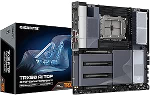 GIGABYTE TRX50 AI TOP sTR5 AMD TRX50 EATX Motherboard - DDR5, PCIe 5.0 M.2, PCIe 5.0, USB4 Type-C, Wi-Fi 7, Marvell 10GbE