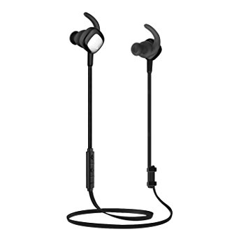 Bluetooth Sport Headphones,Eonfine V4.1 Wireless Stereo In-Ear Noise Cancelling Sweatproof Headset Earphones Earbuds with APT-X/Mic for iPhone Samsung Galaxy iPad and Android Phones Black
