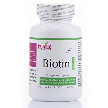 Zenith Nutrition Biotin ( Vitamin B7 for Hair, Skin & Nails) - 60 Veg capsules