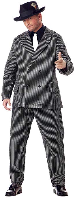 California Costumes Men's Plus Size-Gangster Costume