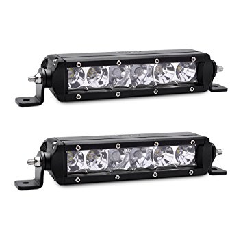 MICTUNING MIC-5DP30 2X SR-Mini Series 8'' 30W Single Row CREE LED Light Bar COMBO Spot Flood 2700lm 400m Visibility