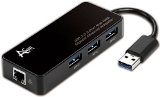 Ableconn USB3HUBE0 USB 30 3-Port HUB with RJ45 Gigabit Ethernet LAN Wired Network Adapter for Windows Mac and Linux ASIX AX88179 and VIA VL812 B2 Chip with 9091 FW - USB 20 Backwards Compatible