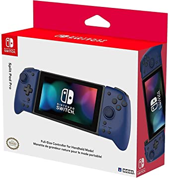 HORI Nintendo Switch Split Pad Pro (Blue) Ergonomic Controller for Handheld Mode by HORI, Officially Licensed By Nintendo - Nintendo Switch Accessories