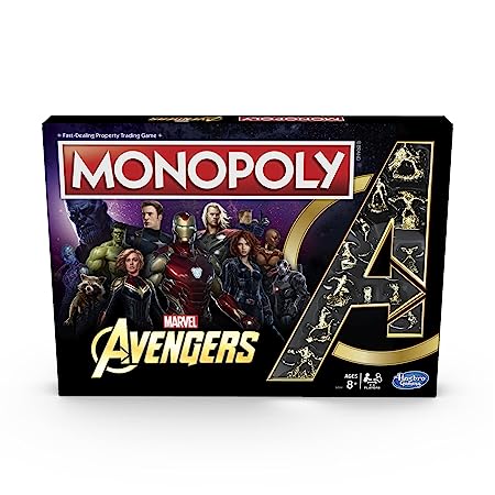 Monopoly Marvel Avengers Edition Board Game for Ages 8 and Up, Multicolour