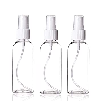 Plastic Spray Bottles Fine Mist - Refillable Small Empty Travel Bottles for Makeup Cosmetic Toiletries Liquid Containers