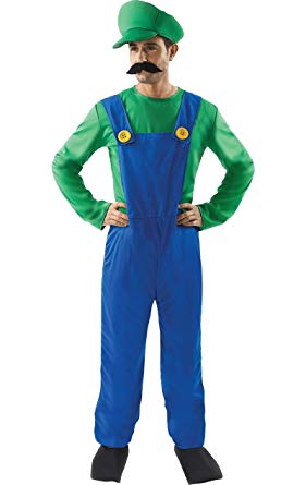 Orion Costumes Mens Super Plumber's Mate 80s Retro Video Game Fancy Dress