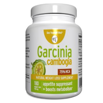Pure Garcinia Cambogia Extract: (180 Count). Best Appetite Suppressant - Natural Weight Loss Supplements. Carb Blocker and Fat Burner - Lose Weight Without Feeling Like You're on a Diet