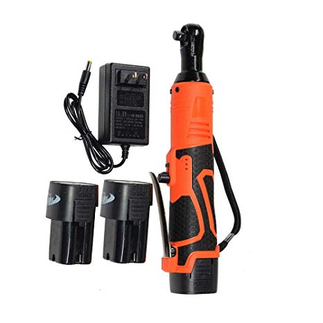EXCELLENT SHOPPING 3/8” 18V 60N.m Electric Ratchet Wrench Tool Set Cordless With Charger Kit & 2 Battery