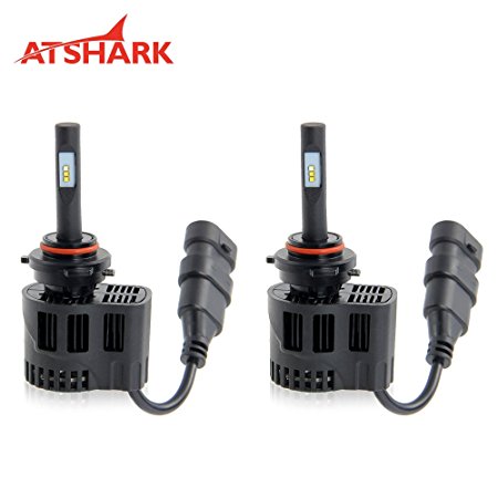 Atshark 50W 6400LM H10 9005 LED Headlight Headlamp Kit 6PCS Philips LED Replaces Halogen Headlight & HID Headlight Bulbs -2 Pack