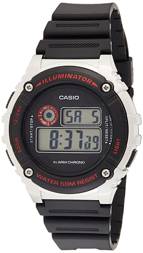 Casio Youth-Digital Black Dial Men's Watch-W-216H-1CVDF (I098)