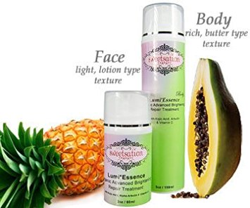Lumi*Essence Duo Organic Advanced Brightening Repair Treatments for Face & Body with Kojic Acid, Arbutin & Vitamin C