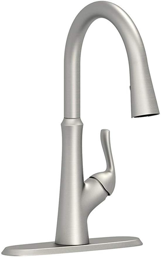 Premier 3558067 Creswell Single-Handle Concealed Pull-Down Kitchen Faucet, Brushed Nickel,