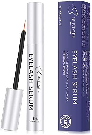 Eyelash Growth Serum,BESTOPE 2020 Newest Natural Brow Lash Enhancer(5ML),Nourish Damaged Lashes and Boost Rapid Growth for Any Kind of Lash and Brow in 20 Days