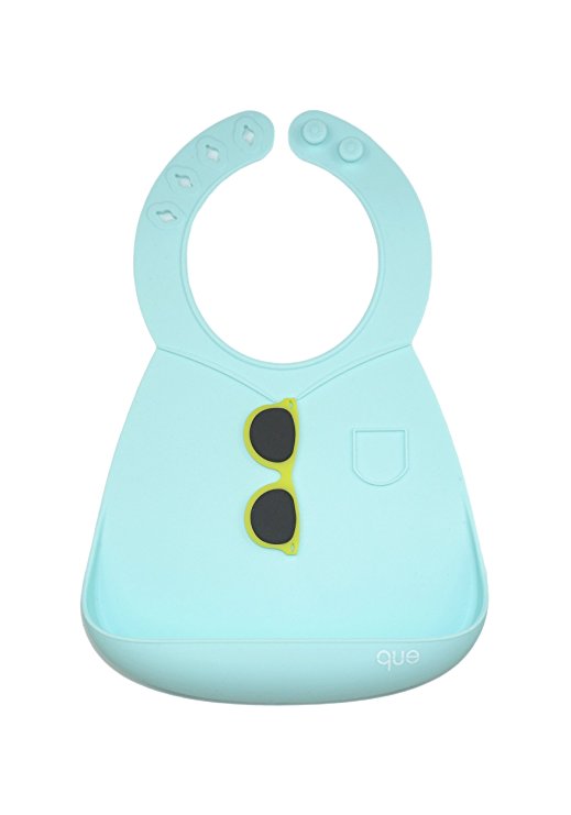 BPA-Free, Waterproof, Soft, and Adjustable Silicone Baby Bibs! Lightweight, durable and easy to clean! Keep your baby happy & in style, spend less time cleaning! - que Bib