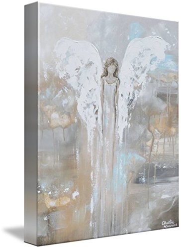 Imagekind Wall Art Print entitled With Courage In Her Heart - Angel Painting by Christine Krainock | 24 x 30