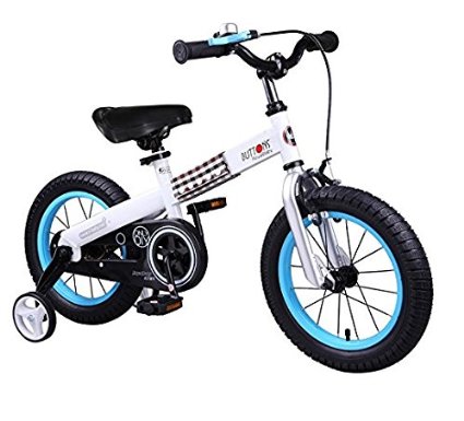 RoyalBaby Button Kids' bicycle with Training Wheels Perfect Gift for Kids. 12 Inch, 14 Inch, 16 Inch, boy's bike, girl's bike