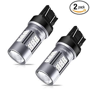 SEALIGHT 7443 LED Bulb Red 12V for Tail Lights Brake Lights Replacement 7440 T20 7444 992 W21W Super Bright 27-SMD 2835 Chipsets with Projector, Pack of 2