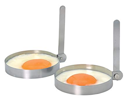 KitchenCraft Stainless Steel Round Egg Rings, 8.5 cm (Set of 2)