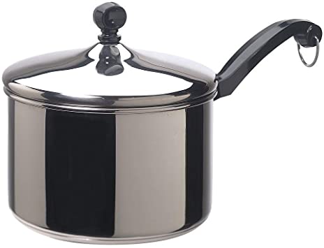 Classic Series 3 Qt. Covered Saucepan, Durable Stainless Steel Provides Years of Beauty and Shine by Farberware