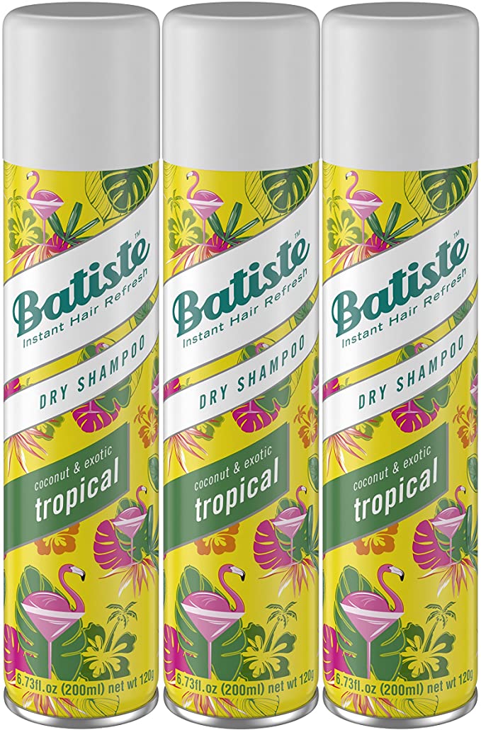 Batiste Dry Shampoo, Tropical, 3 Count (Packaging May Vary)