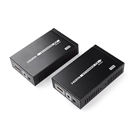 E-SDS UHD 4K HDMI Extender(HDbaseT),4K@60Hz HDMI over Cat5E/6/7 Cable ,HDbaseT Extender with Bi-directional IR,HDCP 2.2