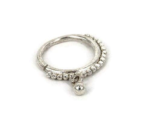 Sterling Silver Nose Ring 20G Tribal Indian Nose Hoop Ring Tragus Cartilage Earrings Hoop Helix Piercing Body Nose Piercing Jewelry Nostril Ring Face Piercing Jewelry