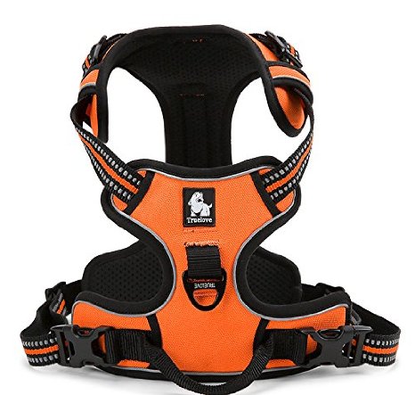 Best Front Range No-Pull Dog Harness. 3M Reflective Outdoor Adventure Pet Vest with Handle. 3 Stylish Colors and 5 Sizes