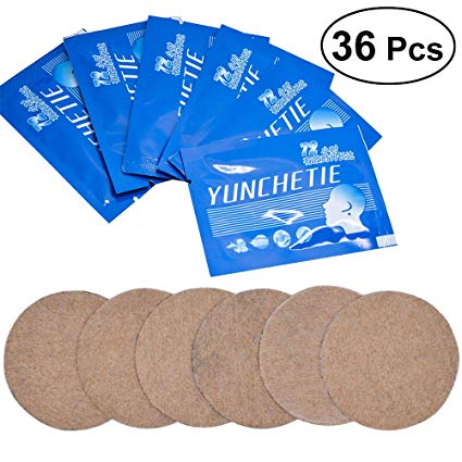 Healifty 36pcs Motion Sickness Patches Anti-Nausea Vomiting Nausea Dizziness Relief Chinese Traditional Herbal