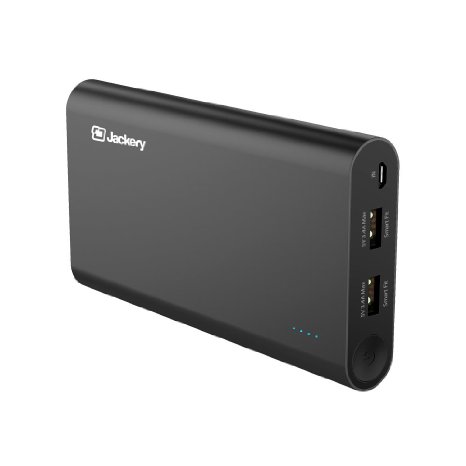 Jackery Titan 20100 mAh 2 Port 34A Smart Fit Technology Portable Charger for All Smartphones and Apple Devices - Black
