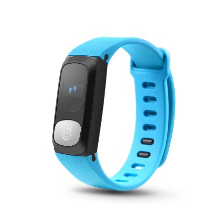 HeHa Waterproof Sport Fitness Bracelet Activity Tracker with Heart Rate Monitor Calorie Burned Counter Breathing Training Blue