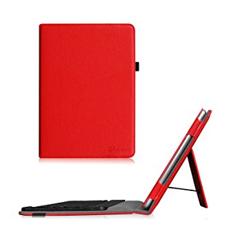 Fintie iPad 2 / iPad 3 / iPad 4 Retina Keyboard Case - Ultra Thin Folio Key Removable Bluetooth Keyboard Cover for Apple iPad 4th Generation with Retina Display, iPad 3 & iPad 2, Red