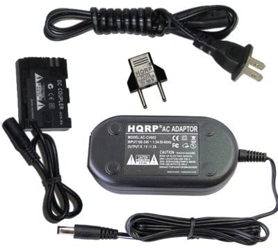 HQRP AC Power Adapter fits Canon ACK-E6 EOS 6D, EOS 5D Mark II, EOS 5D Mark III, EOS 5D Mark IV, 6D Mark II Digital Camera Plus Euro Plug Adapter