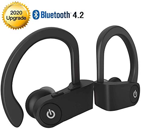 Bluetooth Headphones, Wireless Sports Earbuds,HiFi Bass Stereo, IPX5 Waterproof,Anti-Sweat in-Ear Headphones,Noise Cancelling,with Microphone,for Sports Earbuds iPhone Android Apple Airpods