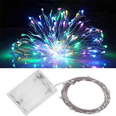 Alkbo Battery String Lights,Fairy Lights for Bedroom Wedding Party Christmas Halloween,10Ft 30LEDs (Colors)
