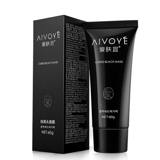 AIVOYE Suction Black Mask Deep Cleansing Face Mask Tearing Resist Oily Skin Strawberry Nose Acne Remover Black Mud Face mask (pack of 2 boxes)