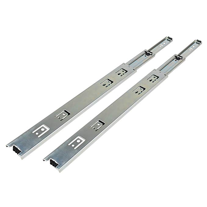 12" Side Mount Full Extension Ball Bearing Drawer Slide, 12-Inch, 1-Pair, 100-LBS Weight Capacity