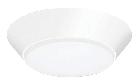 Lithonia Lighting 7 inch Round LED Flush Mount Thin Ceiling Light, White, 2700K, Dimmable