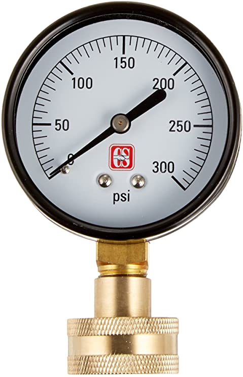 Eastman 45169 Water Pressure Test Gauge, Silver