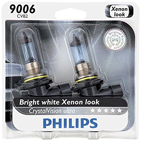 Philips 9006 CrystalVision Ultra Upgrade Headlight Bulb, 2 Pack