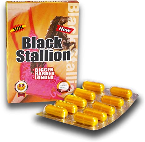 Black Stallion 30k Solid Gold (10 Capsules) Male Enhancing Natural Performance Pill The New Most Effective Natural Amplifier for Performance & Energy Gold - 10 Capsules