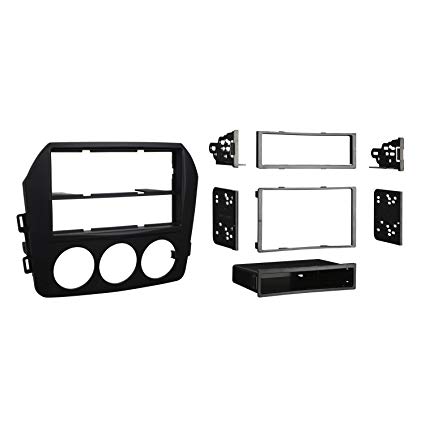 Metra 99-7519B Mazda Miata Installation Dash Kit for Single DIN or Double DIN/ISO Radios, Black