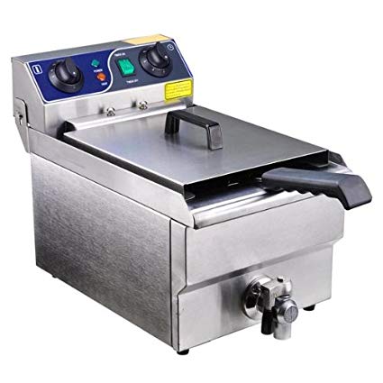 Commercial Stainless Steel Electric Deep Fryer w/ Drain