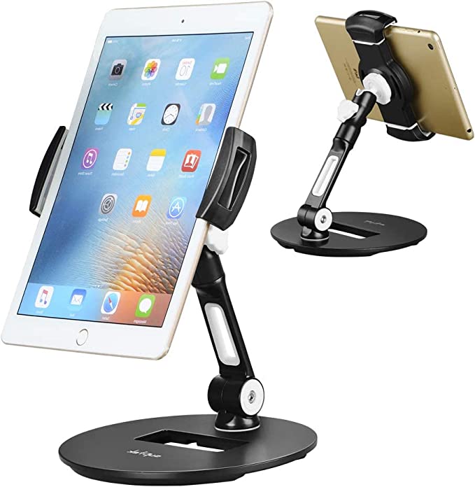 suptek 360 Degree Adjustable Stand/Holder for Tablets & iPad iPhone Samsung Asus Tablet Smartphone and More up to 4.7-11 inches Black YF108D